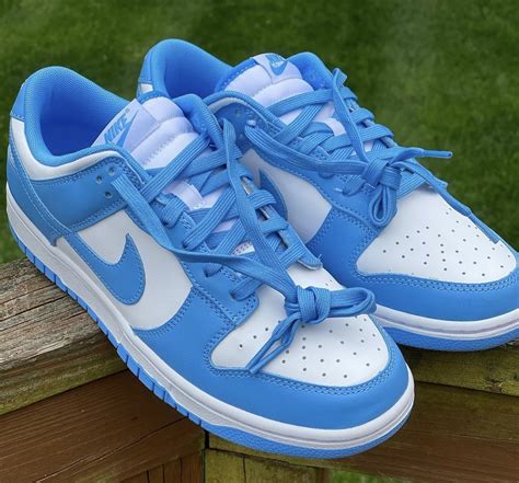 blue and white nike sneakers